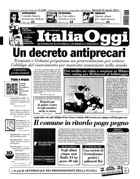 Italia oggi : quotidiano di economia finanza e politica